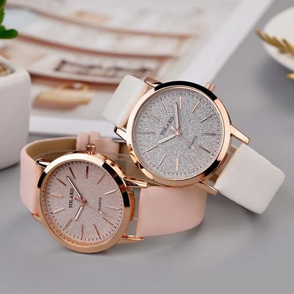 Роскошный бренд кожа кварцевые женские часы женские часы мода пряжка шкала женские студенческие часы корейский стиль простой темперамент тренд