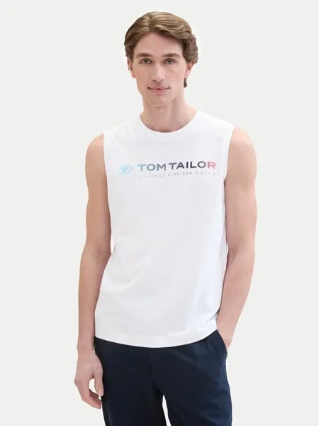 Майка стандартного кроя Tom Tailor, белый