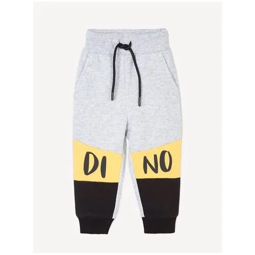 Серые спортивные брюки Jogger с принтом Dino для мальчика Gloria Jeans, размер 4-5л/110