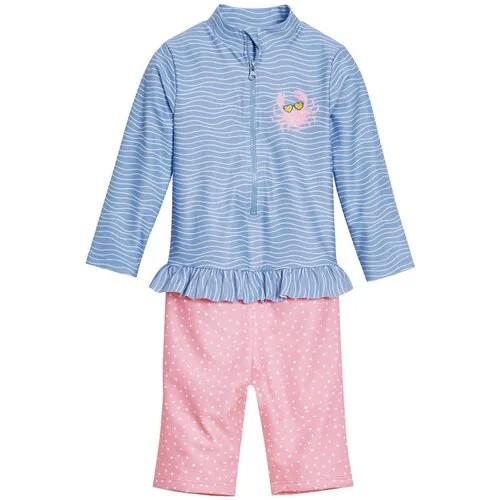 Комбинезон для плавания Playshoes, размер 98-104, розовый, голубой