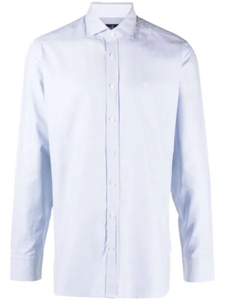 Hackett рубашка с вышитым логотипом, синий