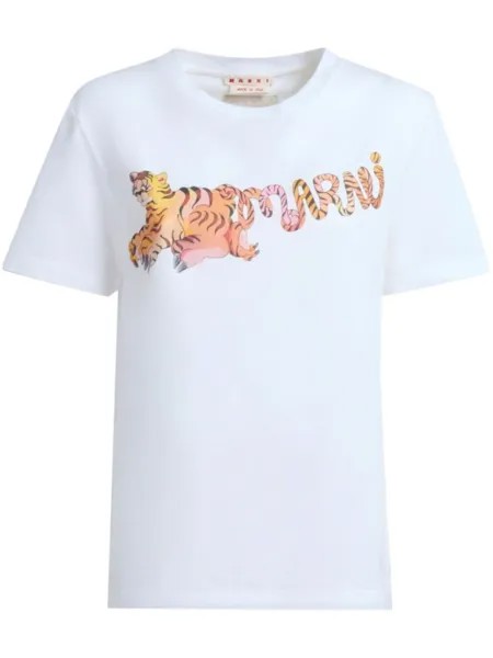 Marni футболка из хлопка с логотипом