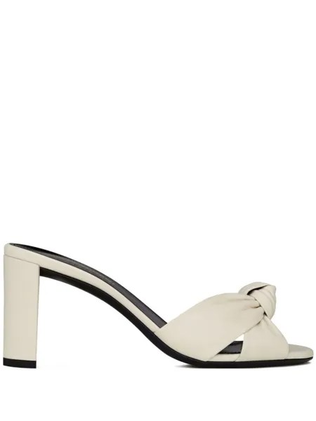 Saint Laurent мюли Bianca 75, белый