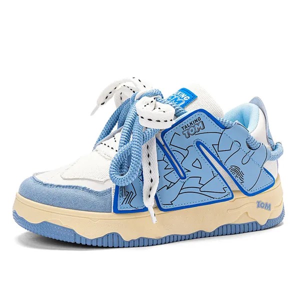 Кроссовки TALKING TOM Vintage Basketball Shoes Unisex Low-top, цвет Capri Blue (Fleece-lined)