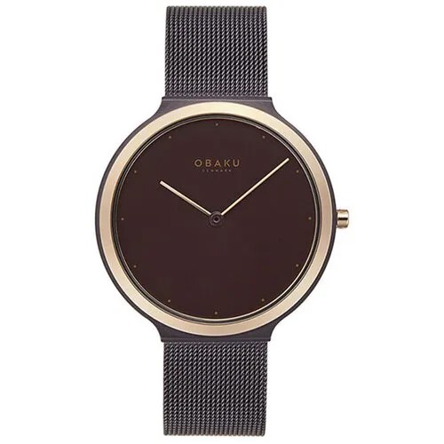 Наручные часы OBAKU Mesh V269LXXNMN, золотой, коричневый