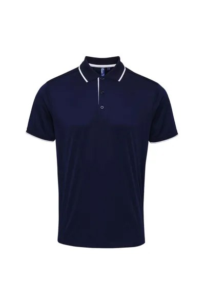 Контрастная рубашка-поло Coolchecker Premier, темно-синий