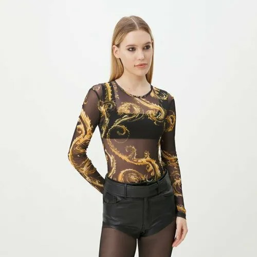 Поло Versace Jeans Couture, размер 42, черный