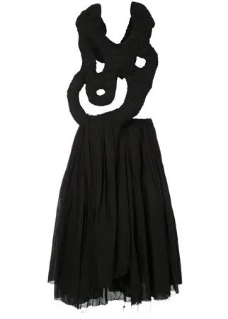 Comme Des Garçons Pre-Owned драпированное платье с абстрактной деталью