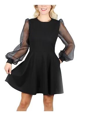 CRYSTAL DOLLS женское черное платье с круглым вырезом и круглым вырезом, короткое платье + расклешенное платье для юниоров S