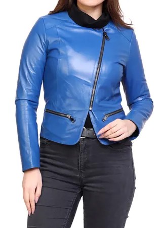 Кожаная куртка женская EXPO FUR S.7 синяя 40