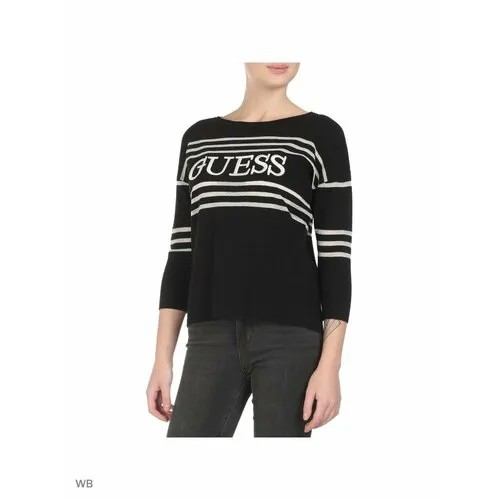 Свитер GUESS, размер XS, , черный, желтый