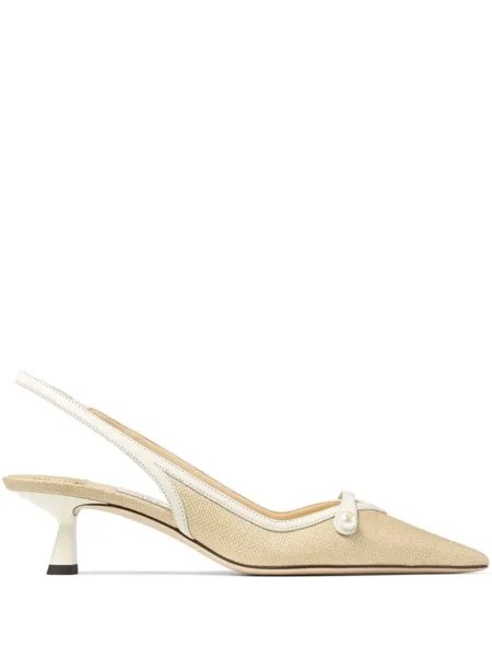 Jimmy Choo босоножки Amita 45, нейтральный цвет