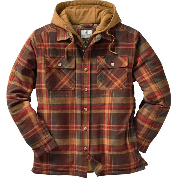 Мужская стандартная куртка-рубашка с капюшоном куртка в клетку из кленового дерева