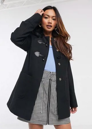 Черный дафлкот Miss Selfridge-Кремовый