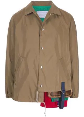 Kolor куртка-рубашка со вставками в технике пэчворк