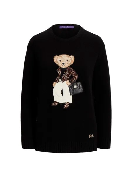 Кашемировый свитер Moto Polo Bear Ralph Lauren Collection, черный