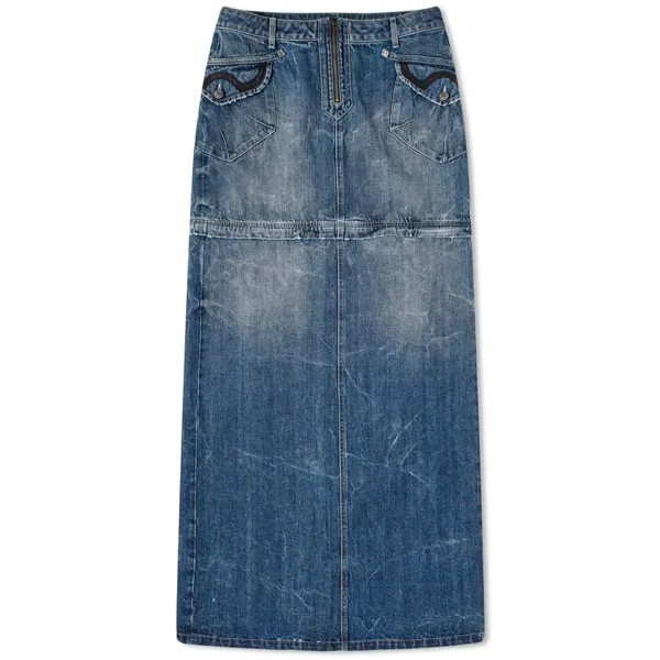 Юбка Martine Rose Zip Off Denim, синий