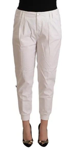 Брюки MET Белые хлопковые укороченные женские брюки со средней талией. Рекомендуемая розничная цена W30 — 400 долларов США.