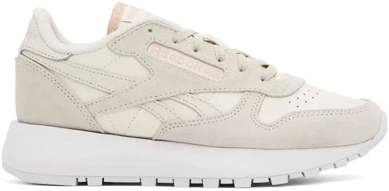 Классические кожаные кроссовки Off-White и Taupe Reebok Classics