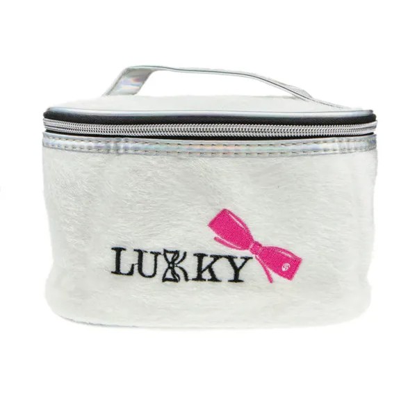 Lukky Косметичка-чемоданчик с ворсом и вышивкой 20х13х12 см