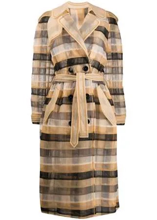 Viktor & Rolf тренч из тюля в клетку