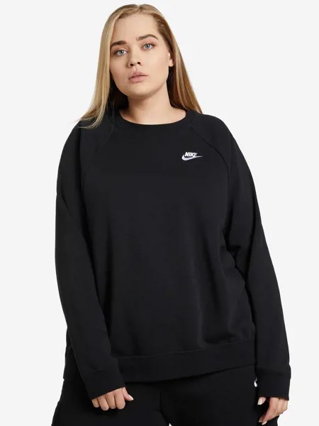 Свитшот женский Nike Sportswear Essential, Plus Size, Черный