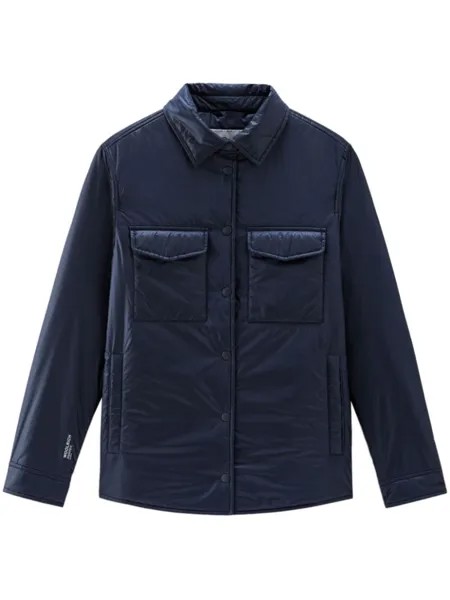 Woolrich утепленная куртка-рубашка, синий