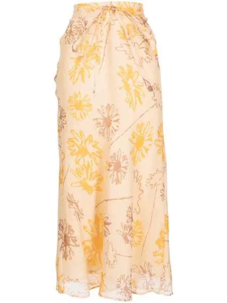 Lee Mathews шифоновая юбка с цветочным принтом