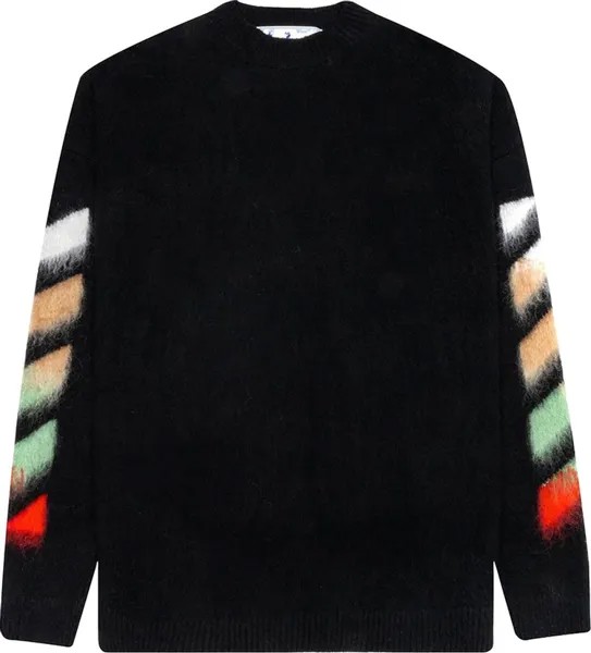 Свитер Off-White Brushed Wool Sweater 'Black Multicolor', черный