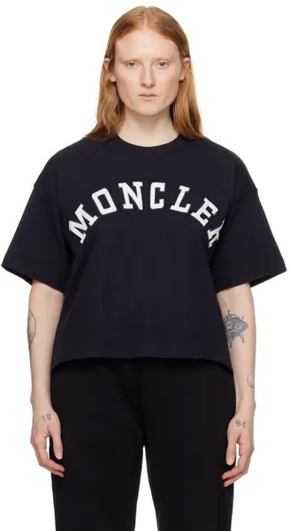 Темно-синяя футболка Maglia Moncler
