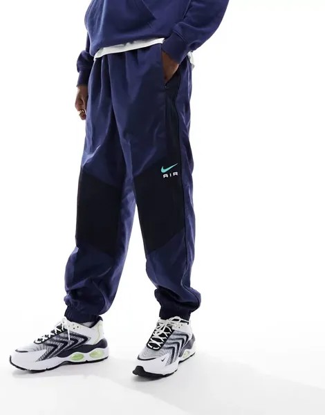 Темно-синие джоггеры со вставками Nike Air