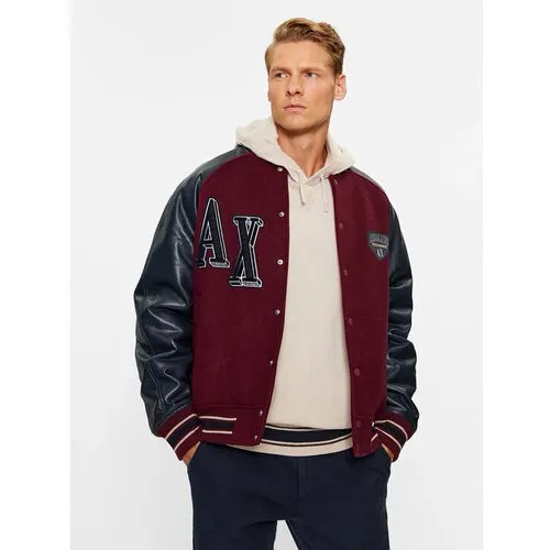 Бомбер Armani Exchange, размер M, мультиколор, бордовый