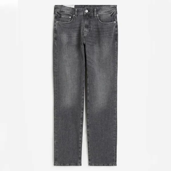 Джинсы H&M Xfit Straight Regular, серый