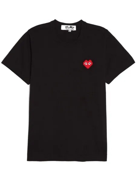 Comme Des Garçons Play футболка с логотипом из коллаборации с Invader, черный