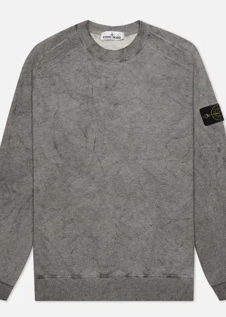 Мужская толстовка Stone Island Dust Colour Treatment Crew Neck, цвет серый, размер XXL