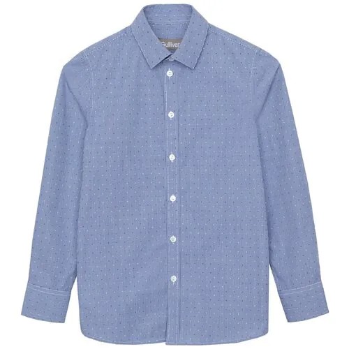 Синяя рубашка Gulliver, размер 152*76*66, цвет синий