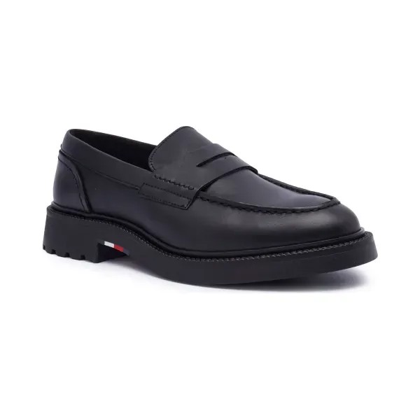 Кожаные лоферы Tommy Hilfiger, черный