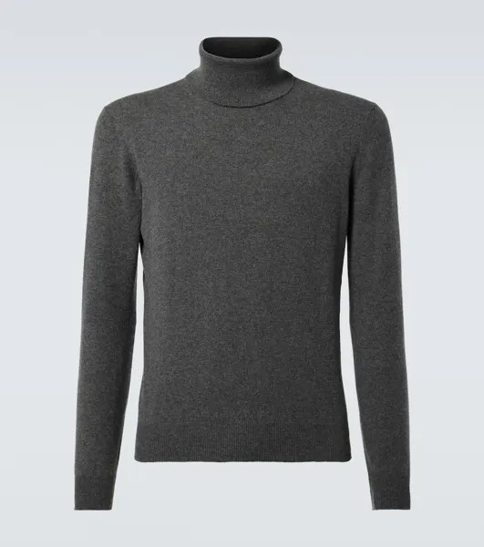 Кашемировый свитер с высоким воротом Loro Piana, цвет black-grey melange