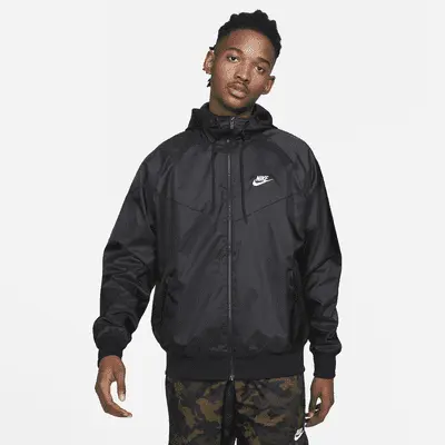 Куртка Nike Sportswear Windrunner, черный/белый