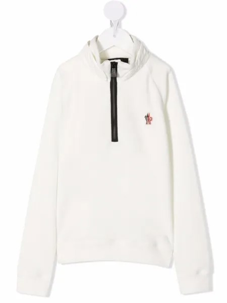 MONCLER GRENOBLE KIDS толстовка на молнии с нашивкой-логотипом