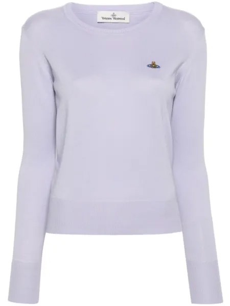 Vivienne Westwood джемпер с вышивкой Orb, фиолетовый