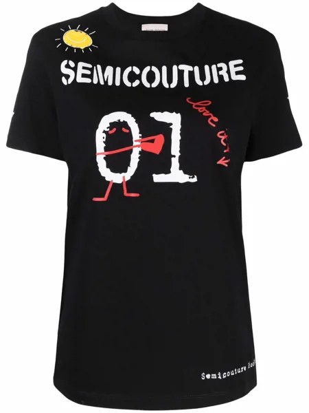 Semicouture футболка с логотипом