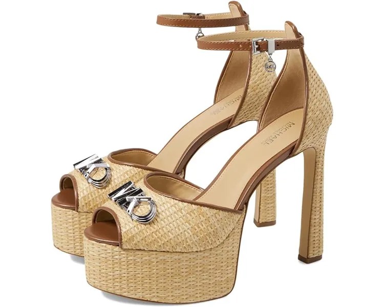 Туфли MICHAEL Michael Kors Martina Peep Toe Pump, натуральный