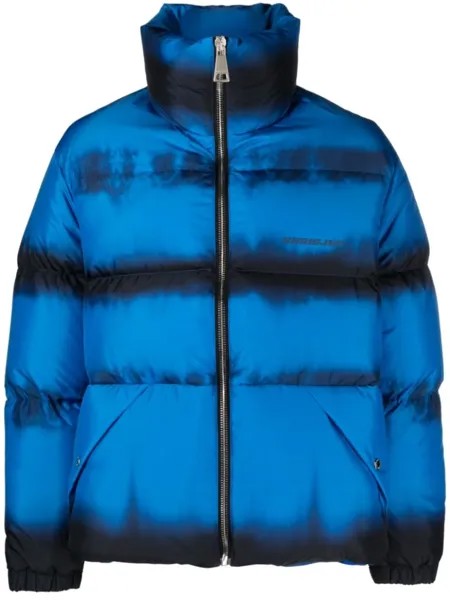 Khrisjoy faded-effect padded jacket, синий