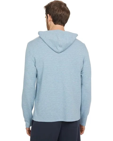 Худи Vince Feeder Stripe Pullover Hoodie, цвет Heather Hockney Blue/Coastal