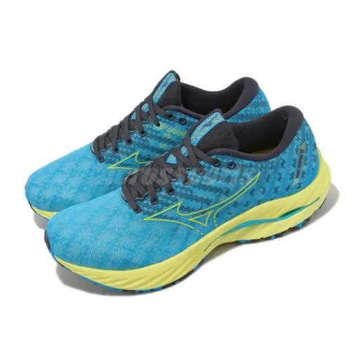 Мужские шоссейные кроссовки Mizuno Wave Inspire 19 Super Wide Green Yellow J1GC2345-52