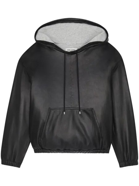 Saint Laurent куртка с капюшоном, черный