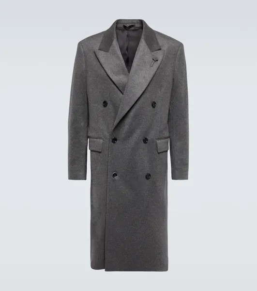 Двубортное кашемировое пальто Lardini, серый