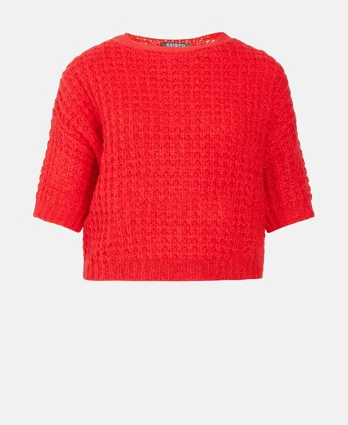 Пуловер с короткими рукавами Esisto, красный