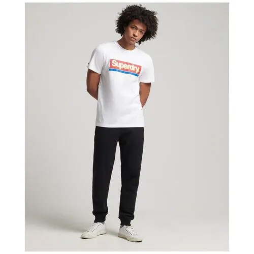 Брюки джоггеры Superdry, повседневные, прилегающий силуэт, карманы, размер XL, черный